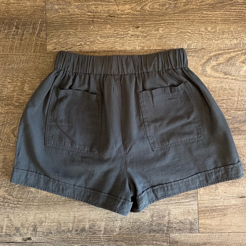 NAVY Cotton Drawstring Shorts - Picture 2 of 7